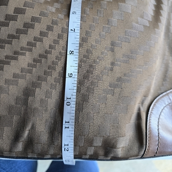 Cole Haan Leather Shoulder Handbag Satchel Women Brown Large - Picture 10 of 16